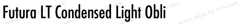 Futura LT Condensed Light Oblique字体转换